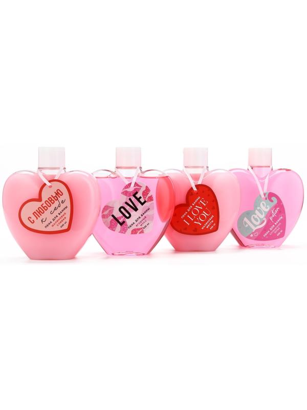 Пена для ванны « Love, 430 мл», аромат ягодный мусс, ЧИСТОЕ СЧАСТЬЕ