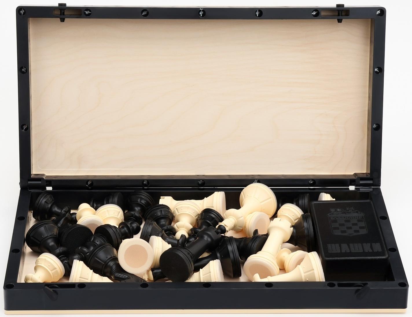 Шахматы  гроссмейстерские с шашками, 40х40 см, набор 2в1 «Айвенго» король h=10 см