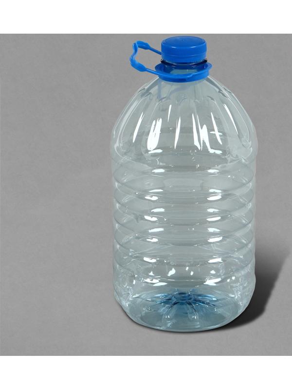 Бутыль, ПЭТ, 5 л, одноразовая, с ручкой