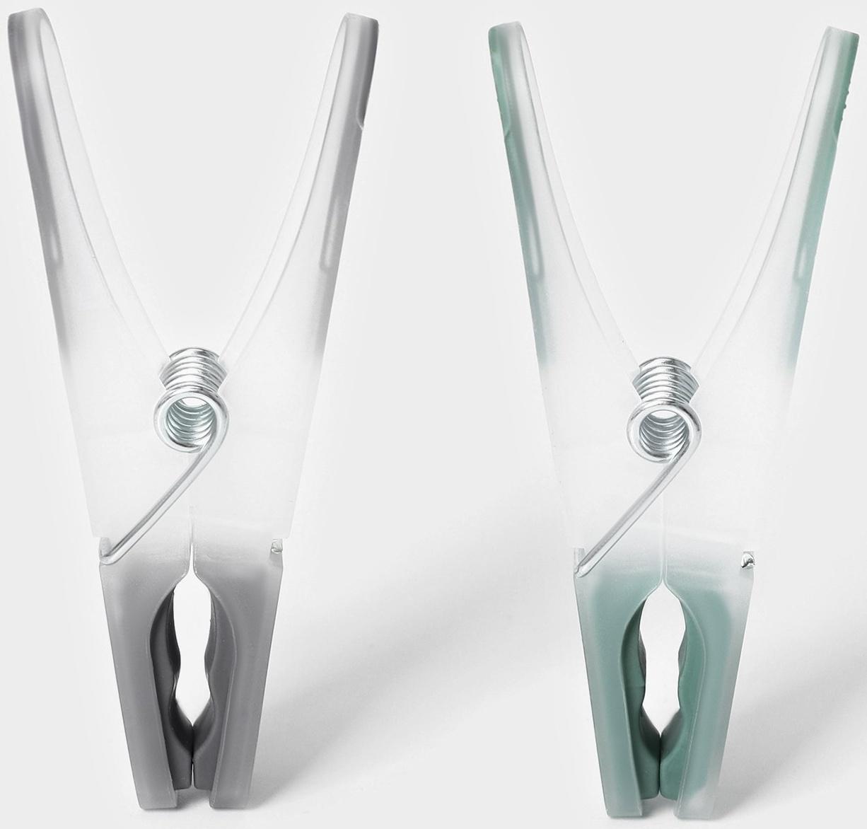 Набор прищепок бельевых Доляна, 20 шт, пластик, 8,4×1,6 см, цвет серо-зелёный