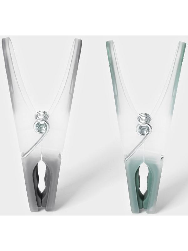 Набор прищепок бельевых Доляна, 20 шт, пластик, 8,4×1,6 см, цвет серо-зелёный