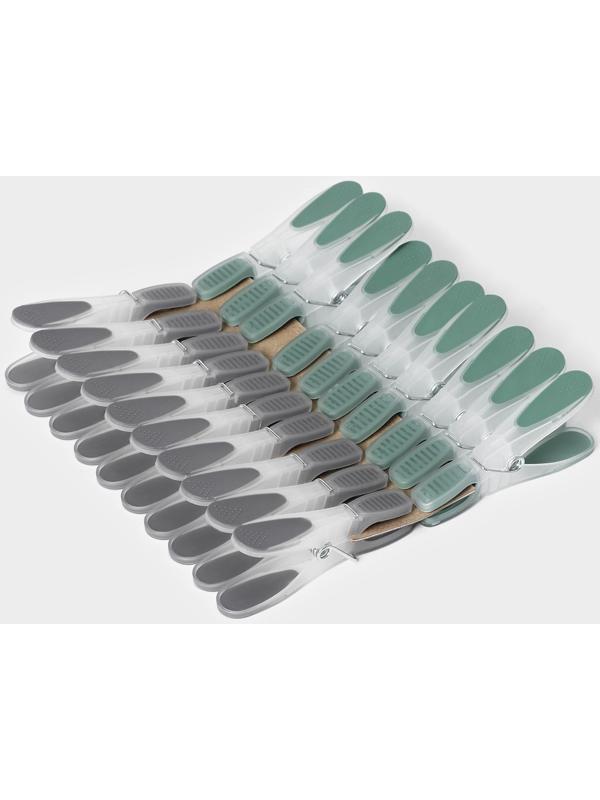 Набор прищепок бельевых Доляна, 20 шт, пластик, 8,4×1,6 см, цвет серо-зелёный