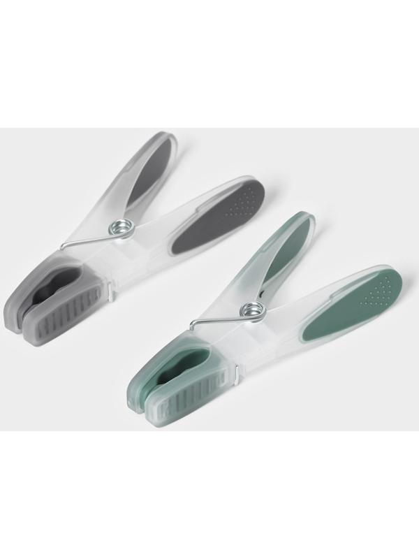 Набор прищепок бельевых Доляна, 20 шт, пластик, 8,4×1,6 см, цвет серо-зелёный