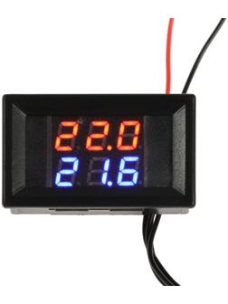 Термометр цифровой, ЖК-экран, провод 1.5 м, 45×26 мм, -20-100 °C