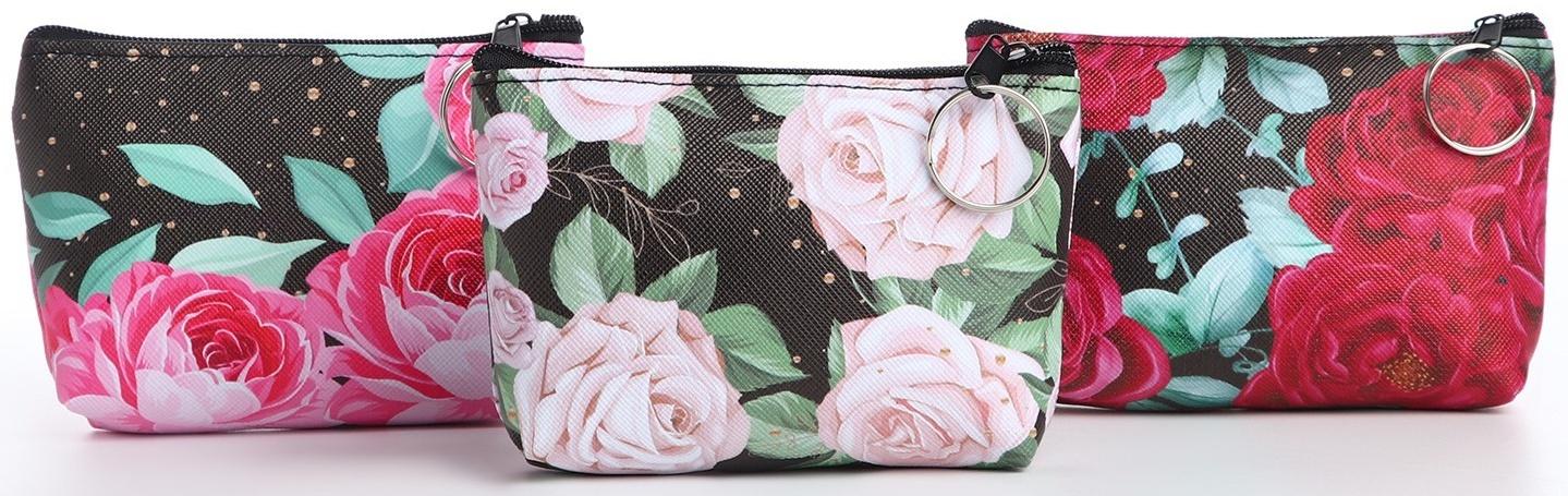 Кошелёк на молнии, цвет МИКС