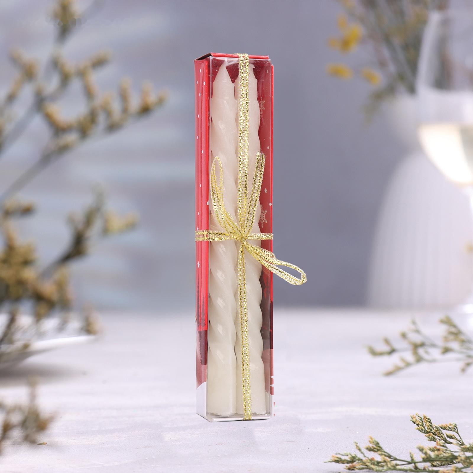 Набор свечей витых, 1,5х 15 см, 2 штуки, аромат ваниль