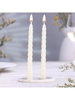 Набор свечей витых, 1,5х 15 см, 2 штуки, аромат ваниль