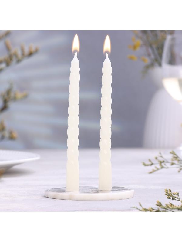 Набор свечей витых, 1,5х 15 см, 2 штуки, аромат ваниль