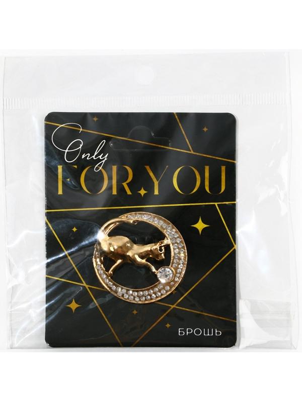 Брошь For you, 3.4 х 3.3 см