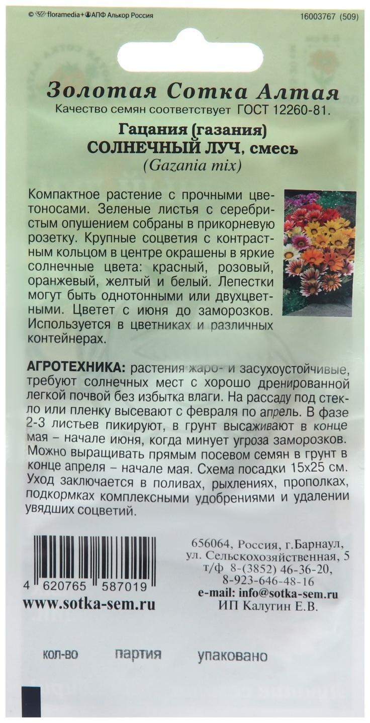 Семена цветов Гацания 