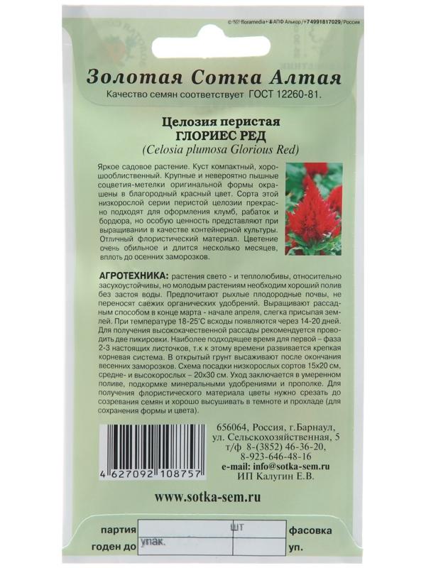 Семена цветов Целозия 