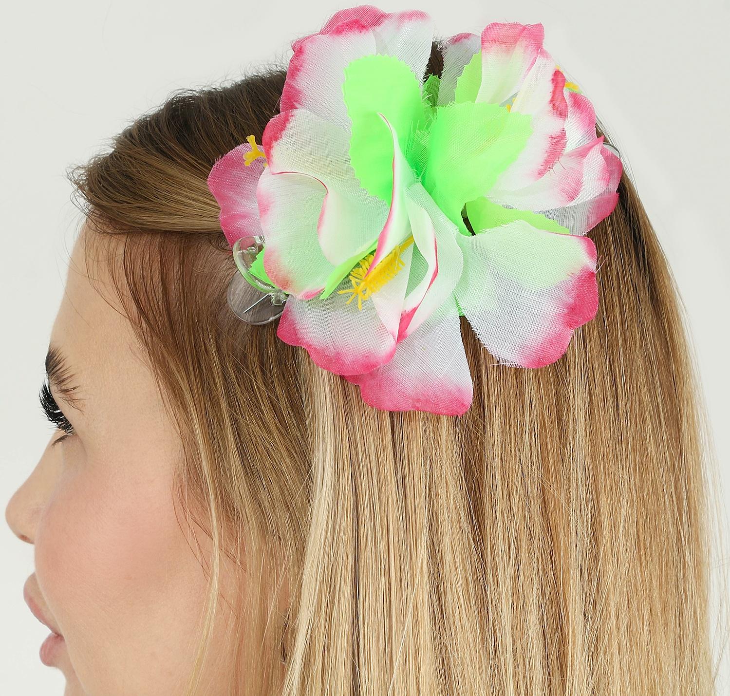 Гавайский набор «Тропики»: юбка, зажим, венок, цвет розовый