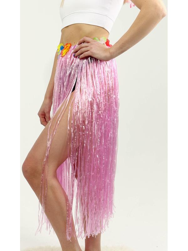 Гавайский набор «Тропики»: юбка, зажим, венок, цвет розовый