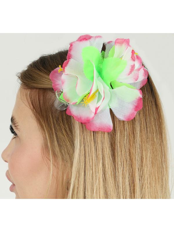 Гавайский набор «Тропики»: юбка, зажим, венок, цвет розовый