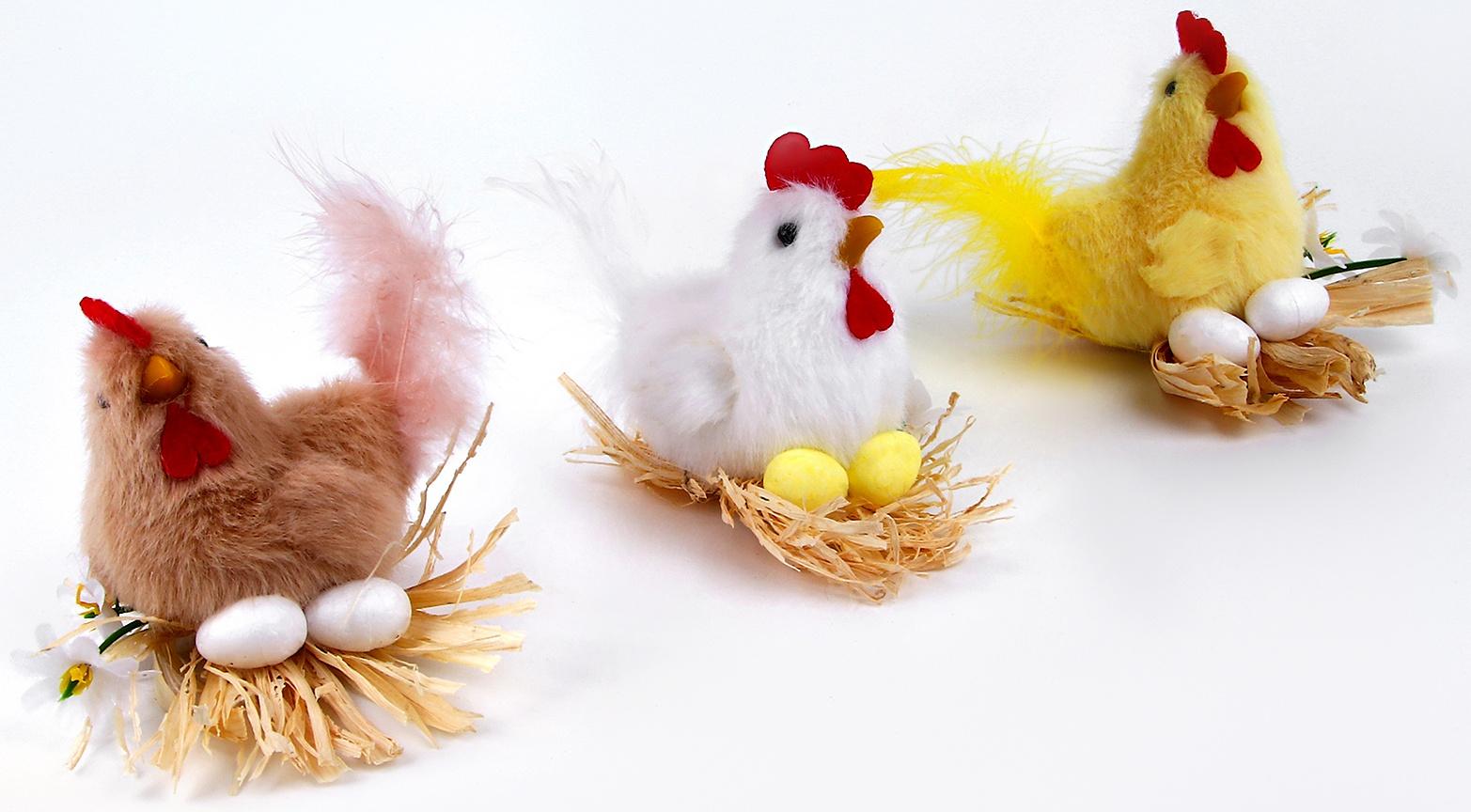 Мягкая игрушка «Курочка в гнёздышке», 7 см, цвет МИКС