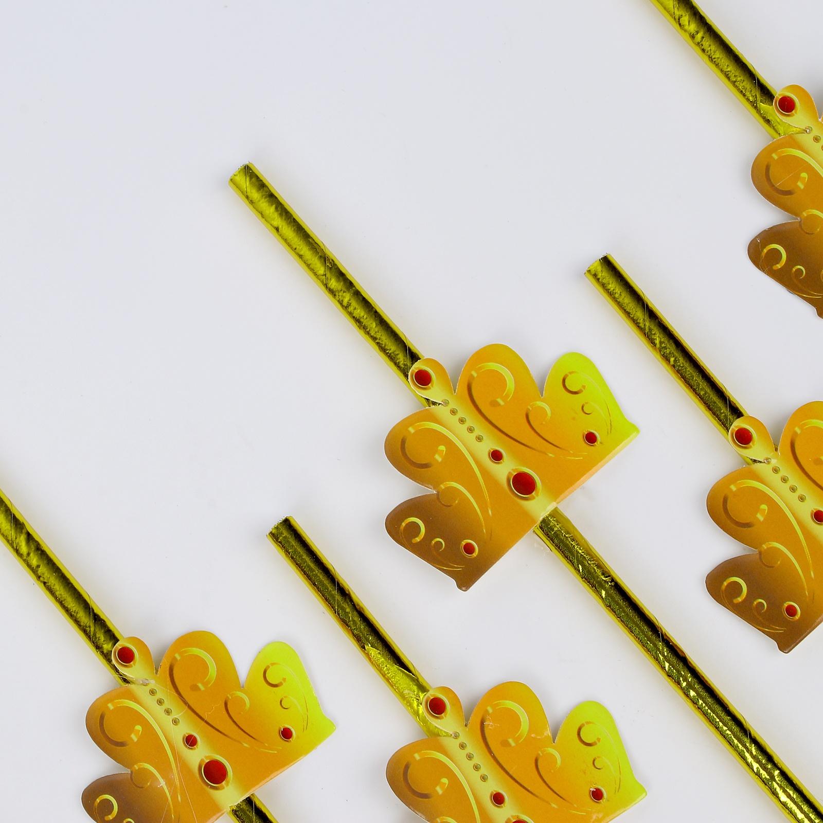 Трубочки для коктейля «Корона», набор 6 шт.