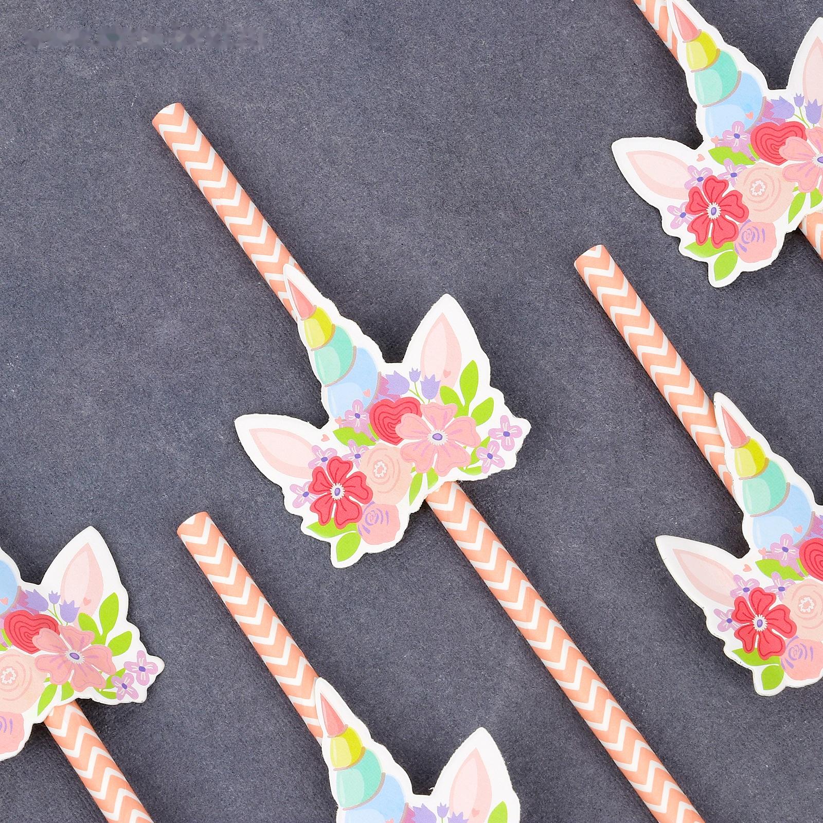 Трубочки для коктейля «Единорог», набор 6 шт.