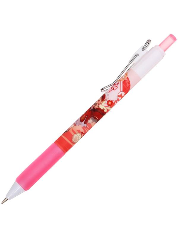 Ручка гелевая автоматическая 0,5мм черная, Аниме МИКС (штрихкод на штуке)