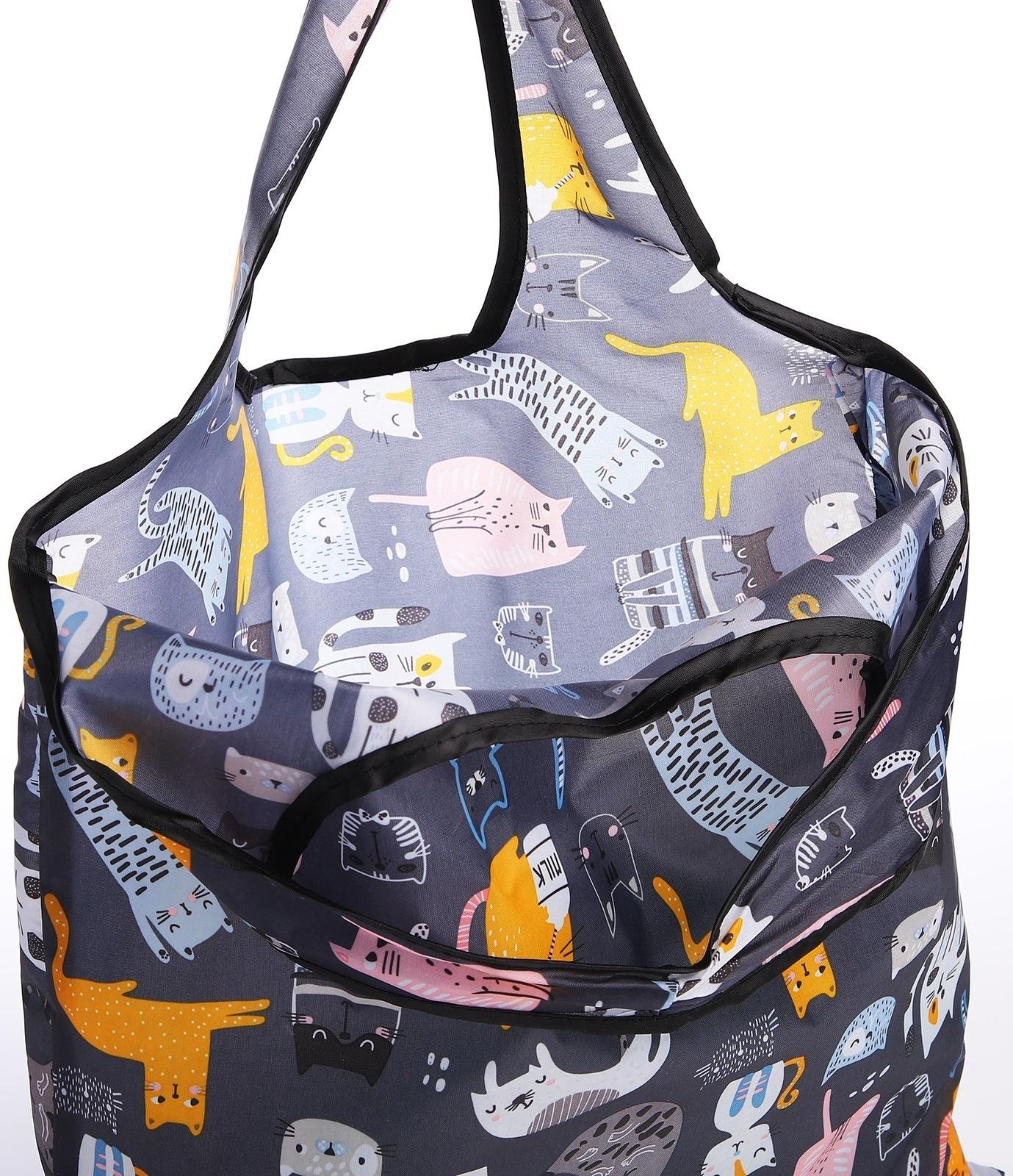 Сумка хозяйственная без застёжки, цвет чёрный