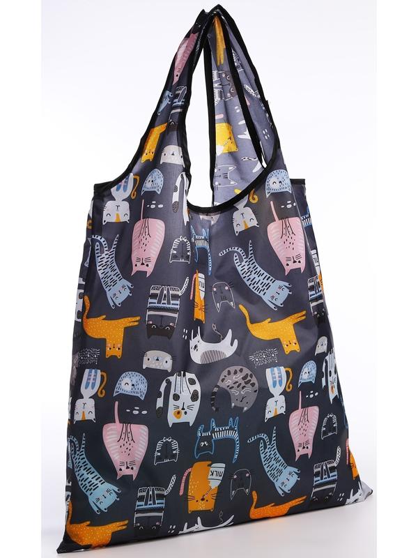 Сумка хозяйственная без застёжки, цвет чёрный