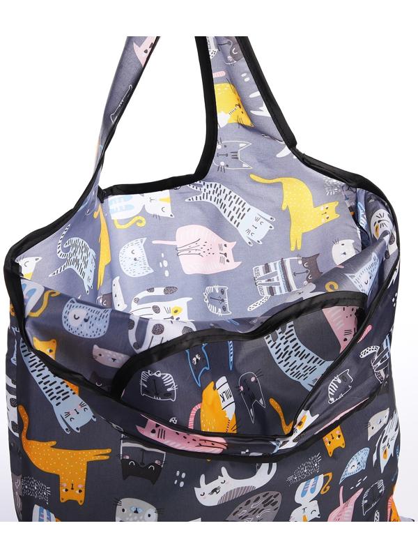 Сумка хозяйственная без застёжки, цвет чёрный