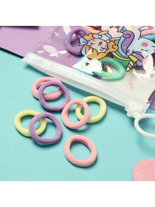 Резинка для волос «Непоседа» (набор 20 шт) единорожек, 2,5 см, микс