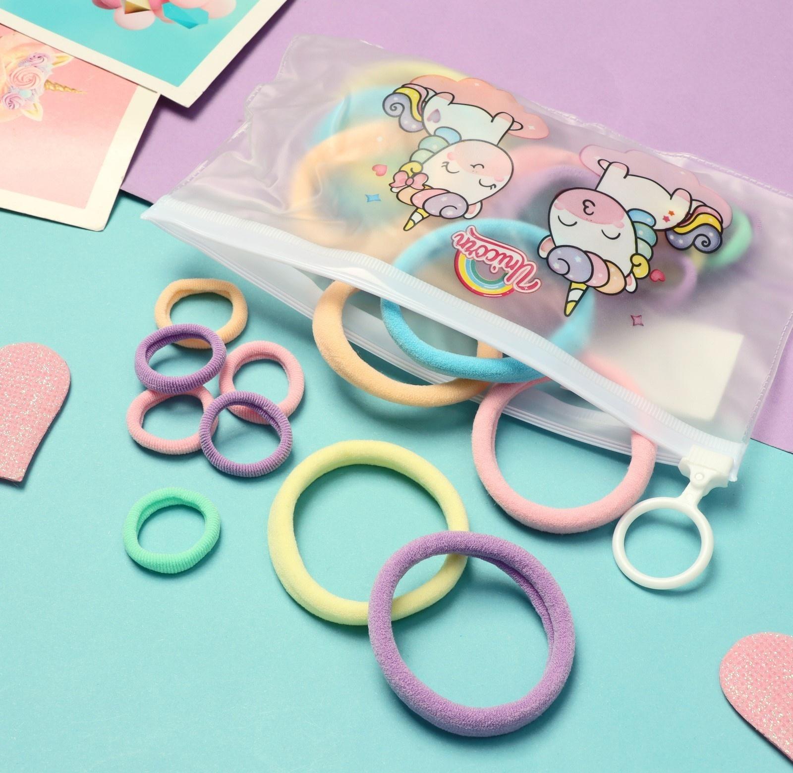 Резинка для волос «Непоседа» (набор 42 шт) единорожек яркость, 4,5 и 2 см, микс