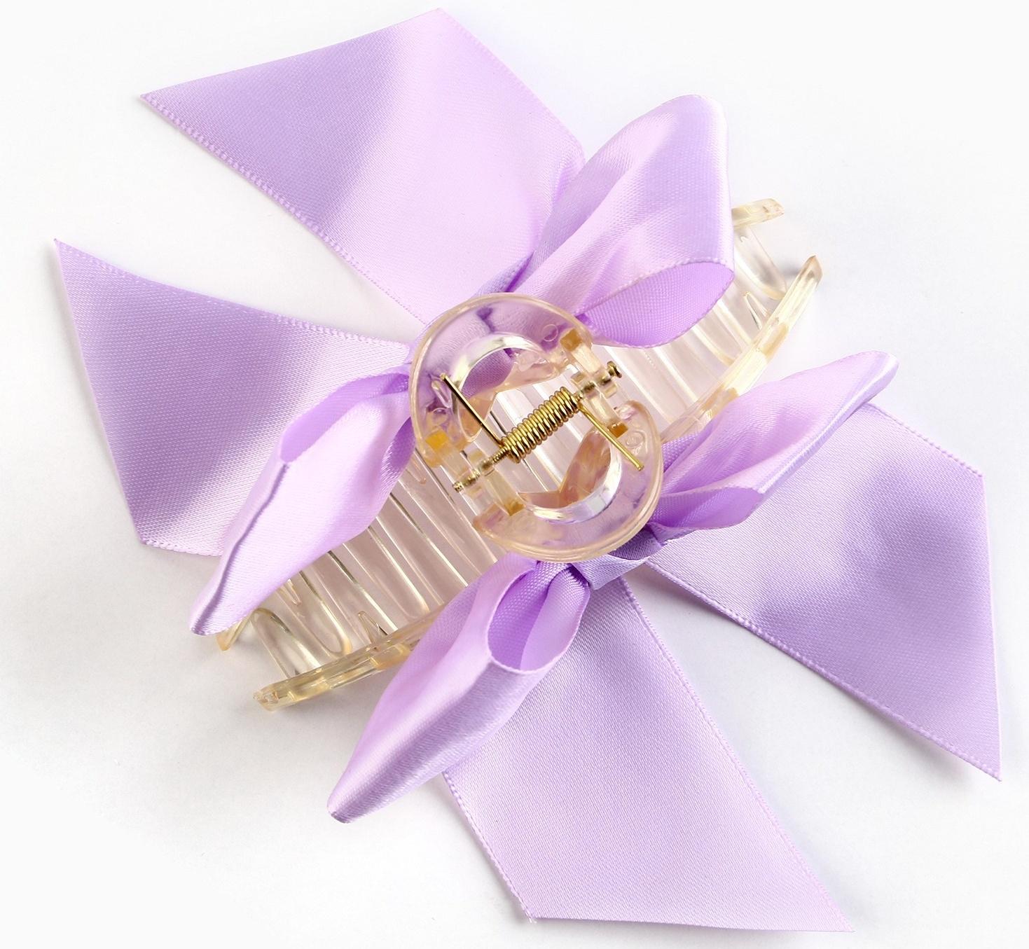 Краб для волос с бантом Mood is good, 8 х 3 х 2.5 см