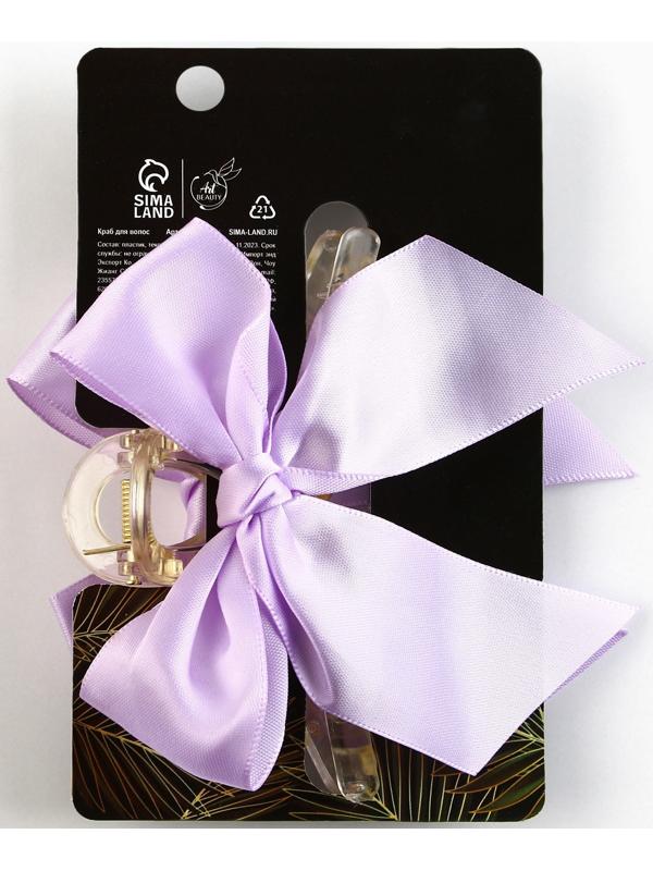 Краб для волос с бантом Mood is good, 8 х 3 х 2.5 см