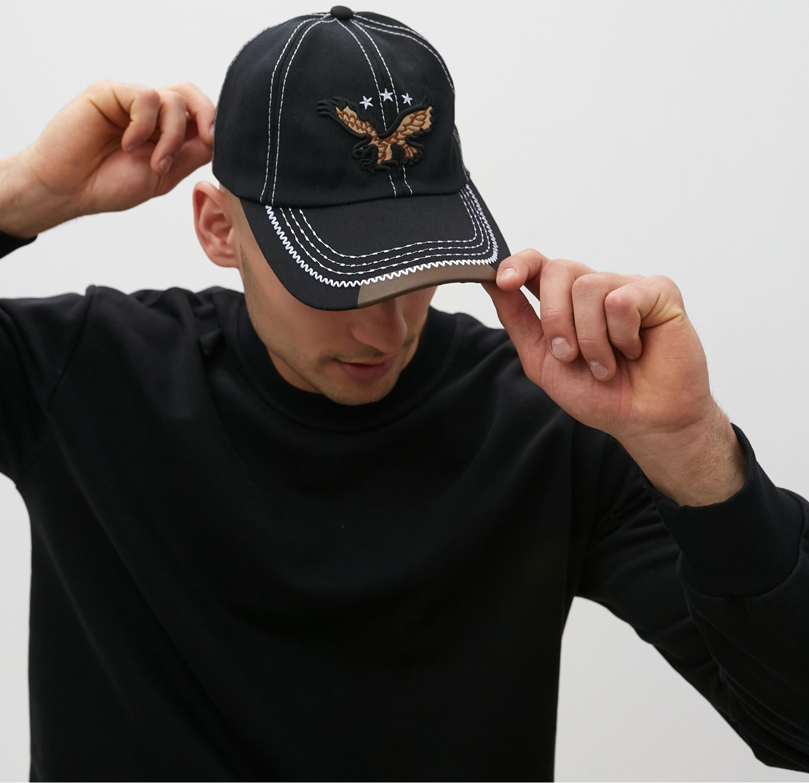 Кепка мужская MINAKU, цвет черный, р-р 56-58