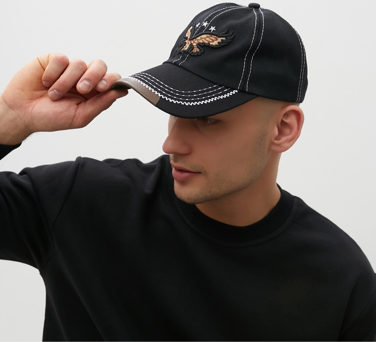 Кепка мужская MINAKU, цвет черный, р-р 56-58