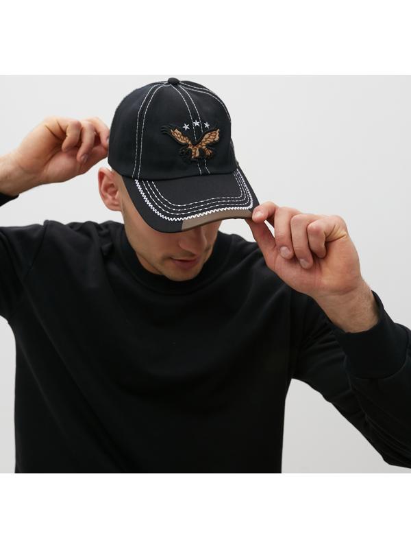 Кепка мужская MINAKU, цвет черный, р-р 56-58