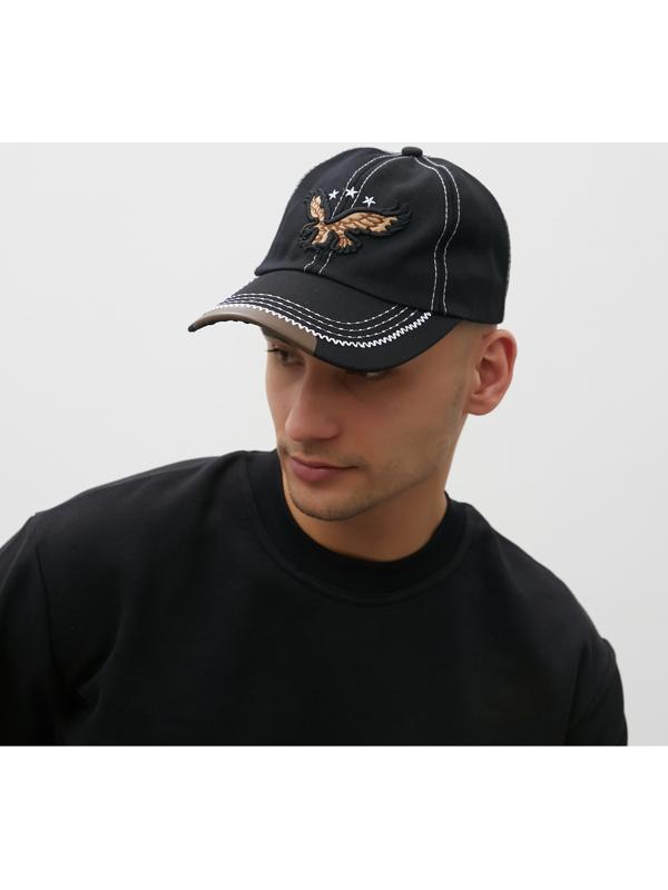 Кепка мужская MINAKU, цвет черный, р-р 56-58