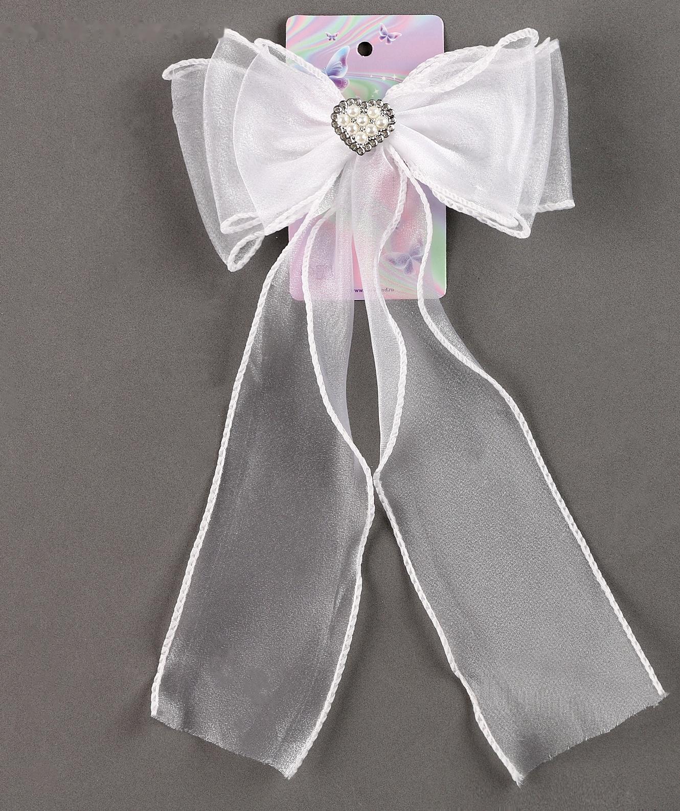 Карнавальный зажим «Бант» с декором-сердцем