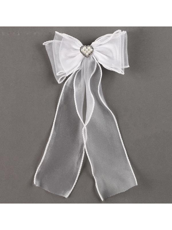 Карнавальный зажим «Бант» с декором-сердцем