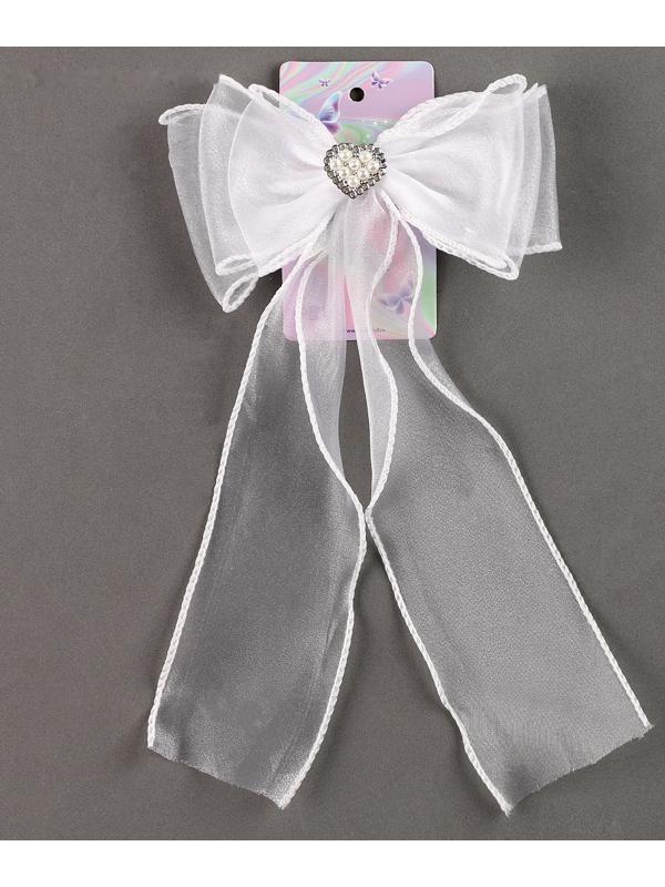 Карнавальный зажим «Бант» с декором-сердцем