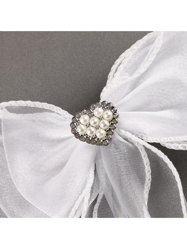 Карнавальный зажим «Бант» с декором-сердцем