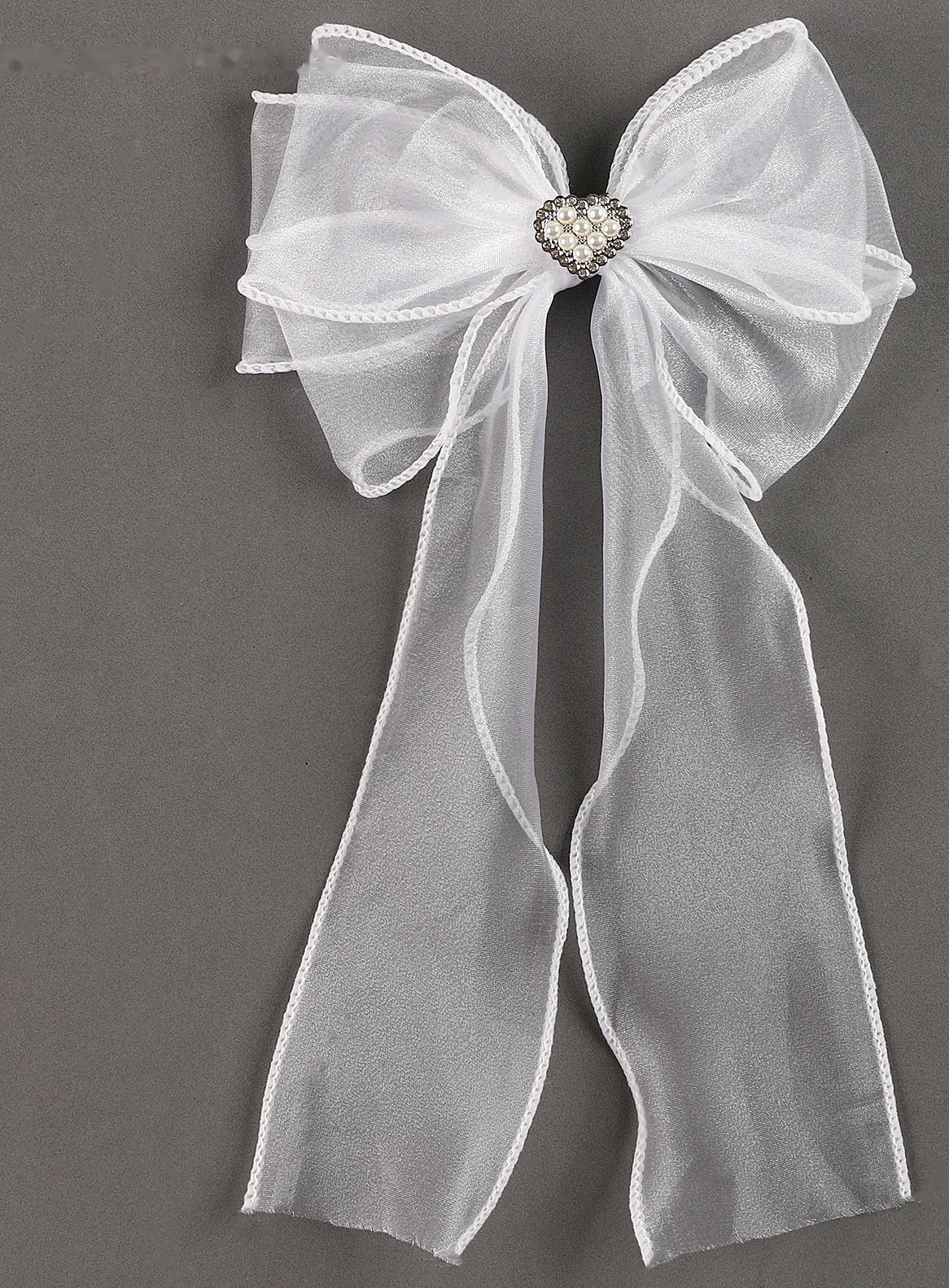 Карнавальный зажим «Бантик» с декором-сердцем