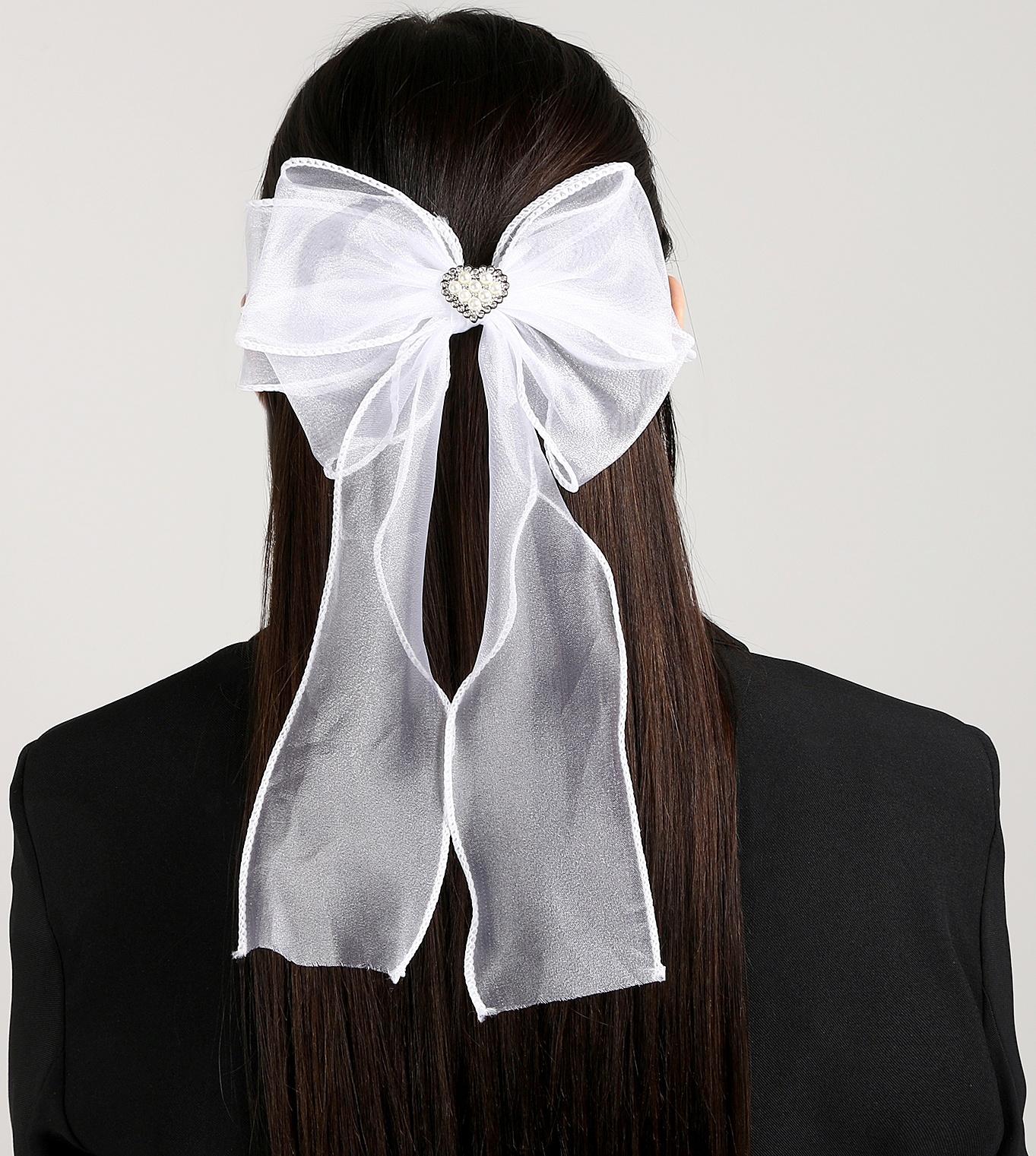 Карнавальный зажим «Бантик» с декором-сердцем