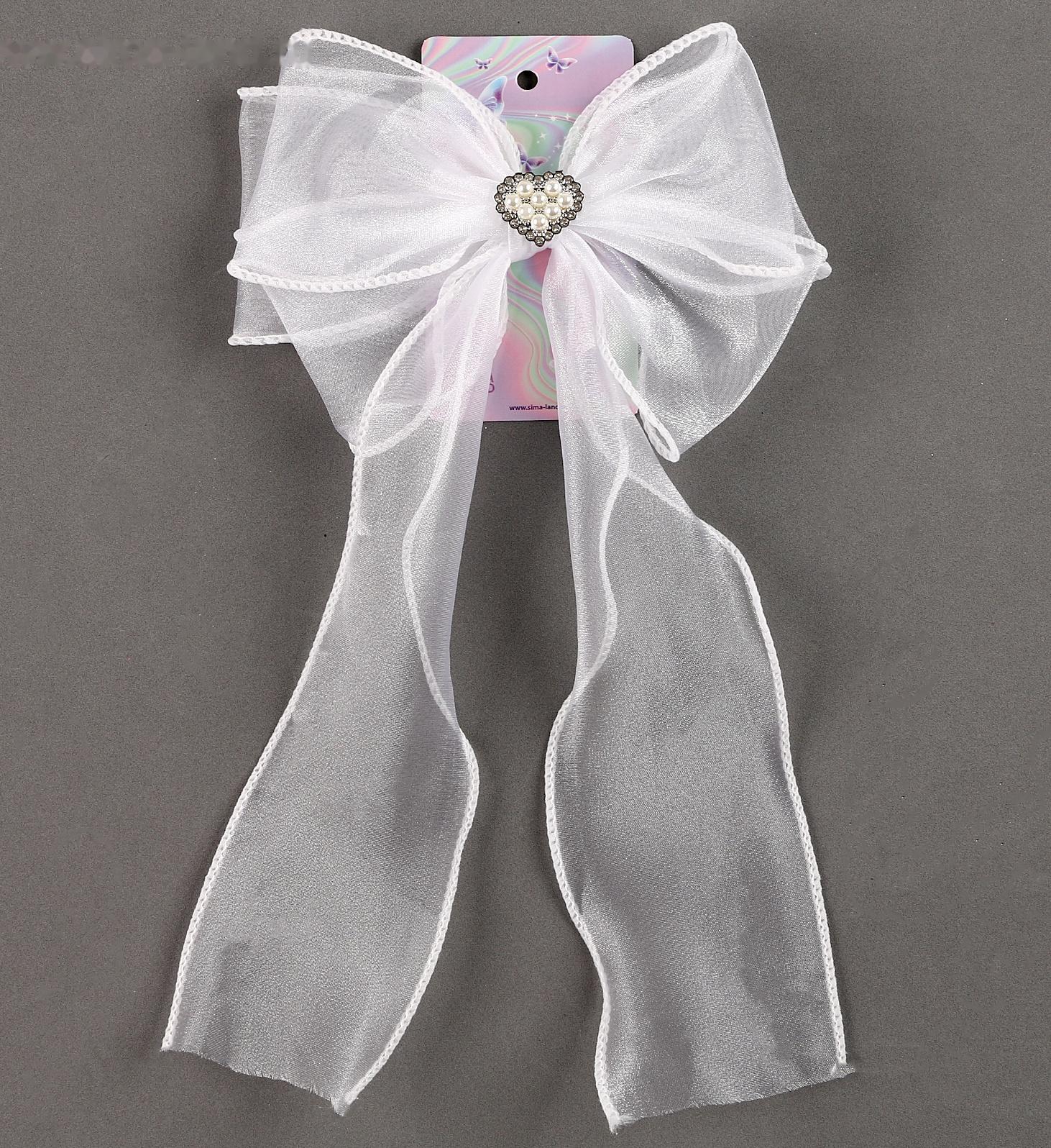 Карнавальный зажим «Бантик» с декором-сердцем