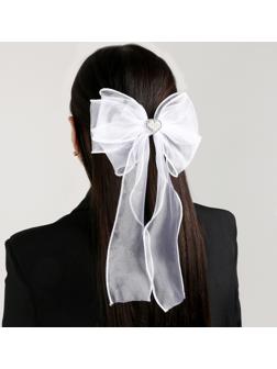 Карнавальный зажим «Бантик» с декором-сердцем