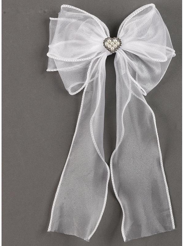 Карнавальный зажим «Бантик» с декором-сердцем