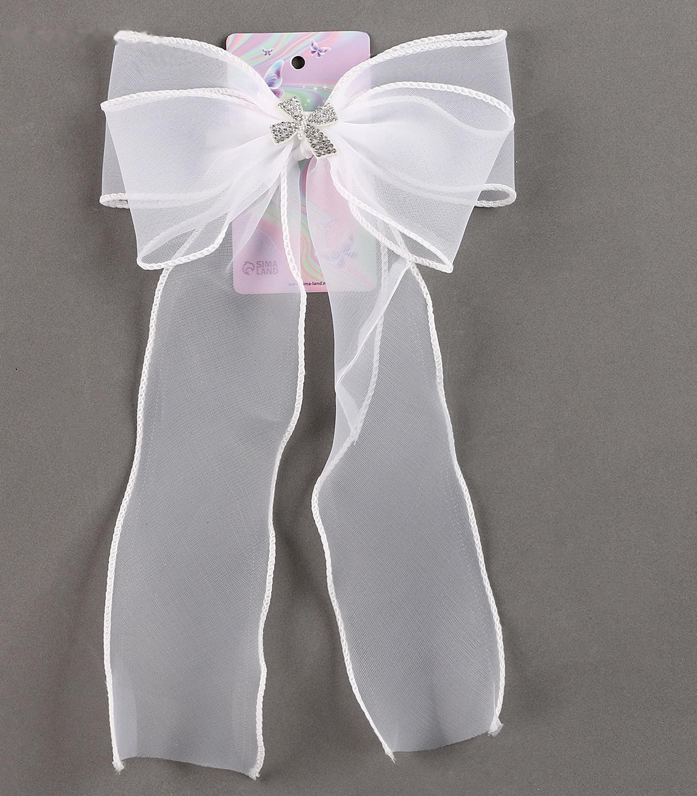 Карнавальный зажим «Бант» с декором-бабочкой