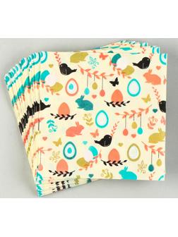 Салфетки бумажные «Пасха» 25х25 см, набор 20 шт.