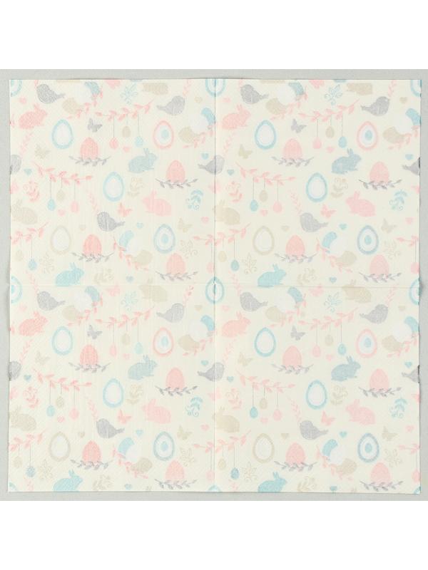 Салфетки бумажные «Пасха» 25х25 см, набор 20 шт.