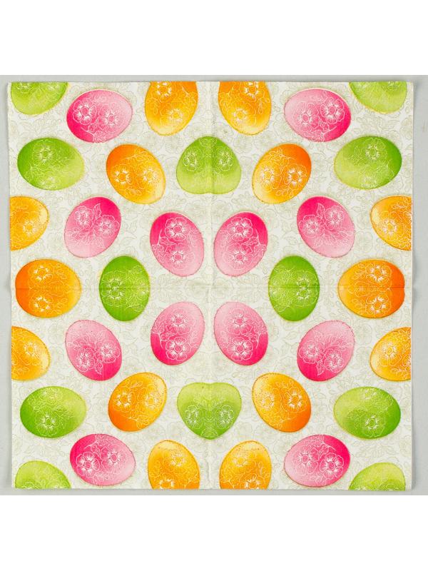 Салфетки бумажные «Пасхальные яйца» 25х25 см, набор 20 шт.