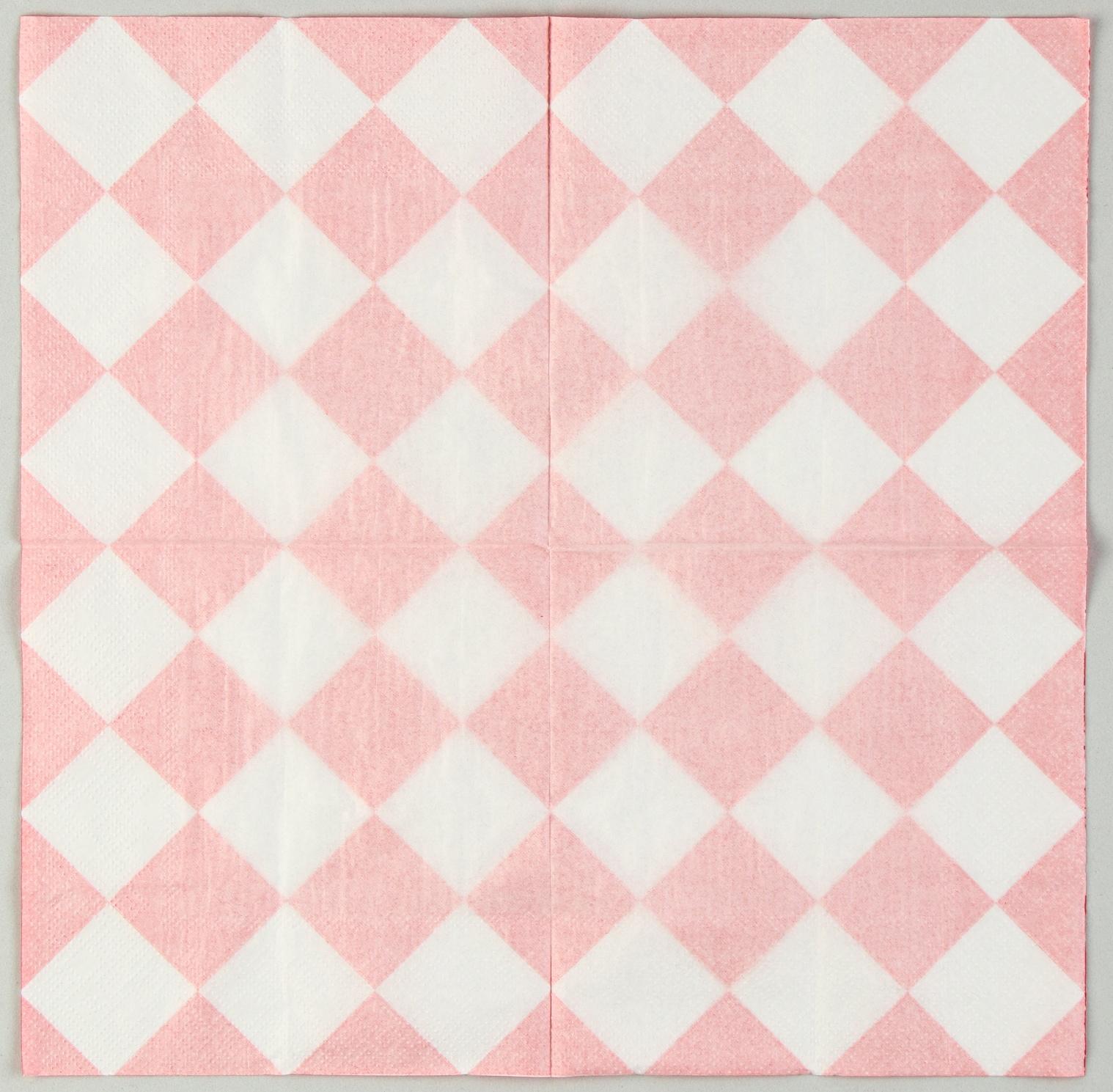 Салфетки бумажные «Красные ромбики» 33х33 см, набор 20 шт.