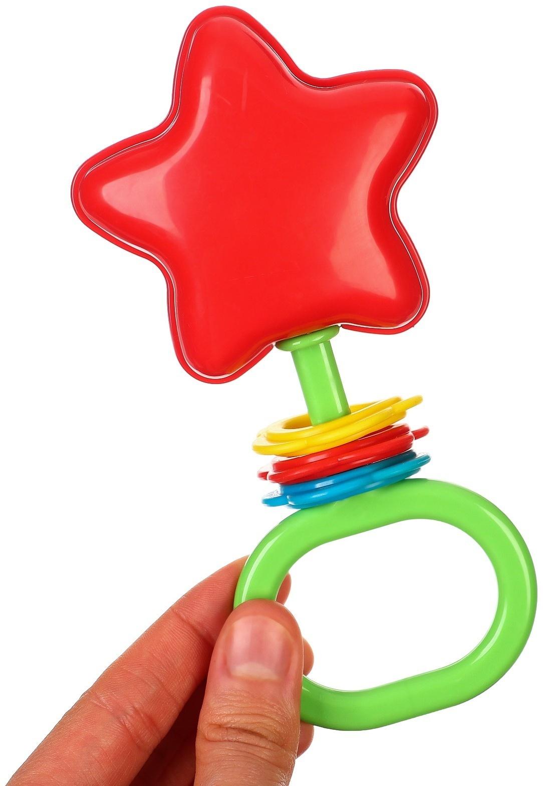 Погремушка «Звездочка», цвет МИКС, Аэлита