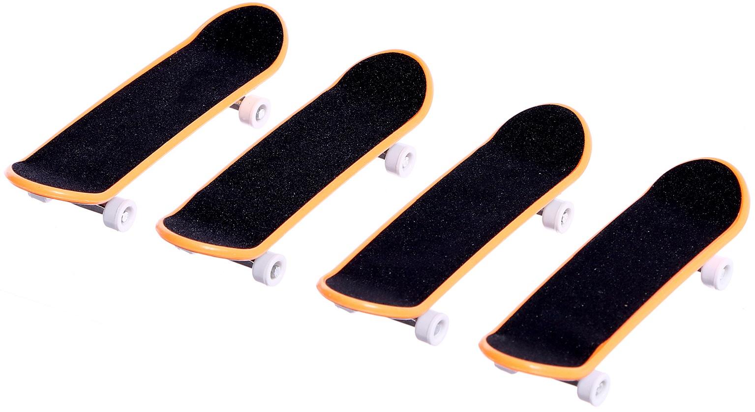 Набор фингербордов «Уличный скейтер», 4 штуки, цвет МИКС