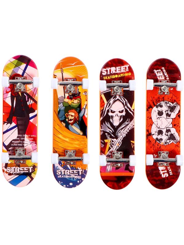 Набор фингербордов «Уличный скейтер», 4 штуки, цвет МИКС
